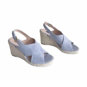 Stuart Weitzman Paris Dovetail Suede Sandal NWOB Sz 10